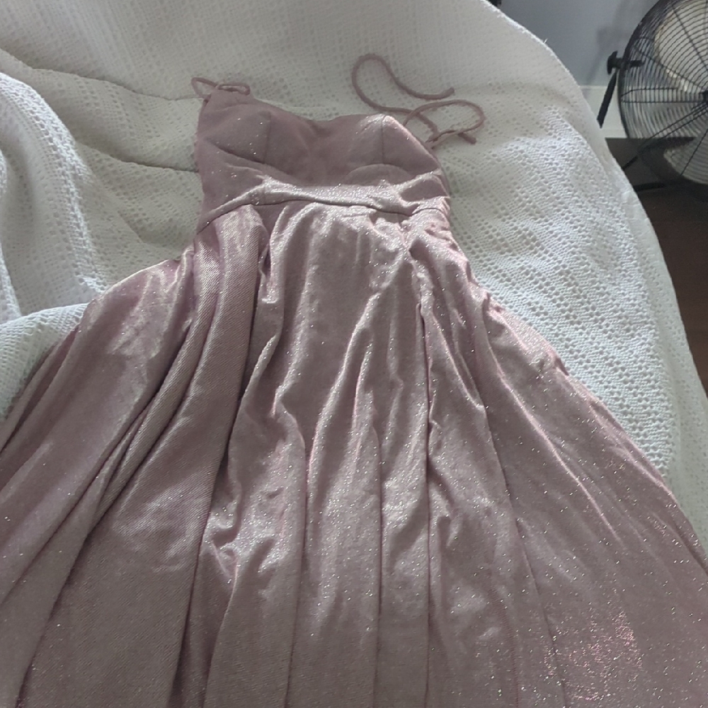 Adam Light Pink Satin Dress